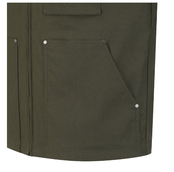 Malbon men Army green full-zip polo golf jacket logo detail