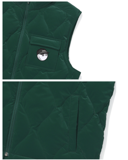 Malbon Golf Men’s Lettering Logo Insulated Polo Collar Vest