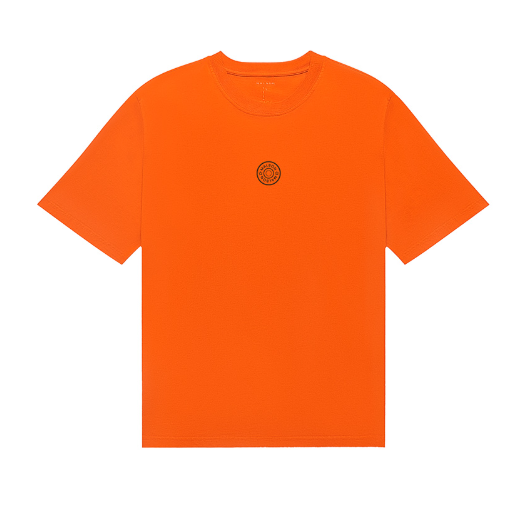 Malbon Bermuda Graphic Performance Golf T-Shirt Orange front view
