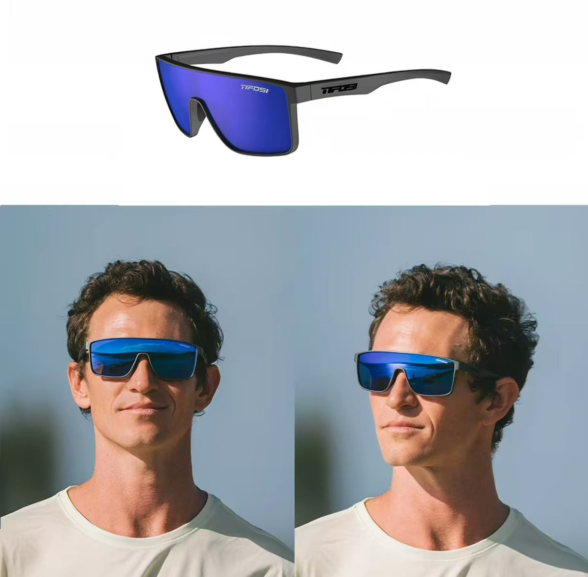 Blue Tifosi Sanctum sports sunglasses