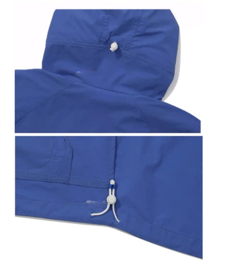 Malbon women windbreaker hood and collar construction detail