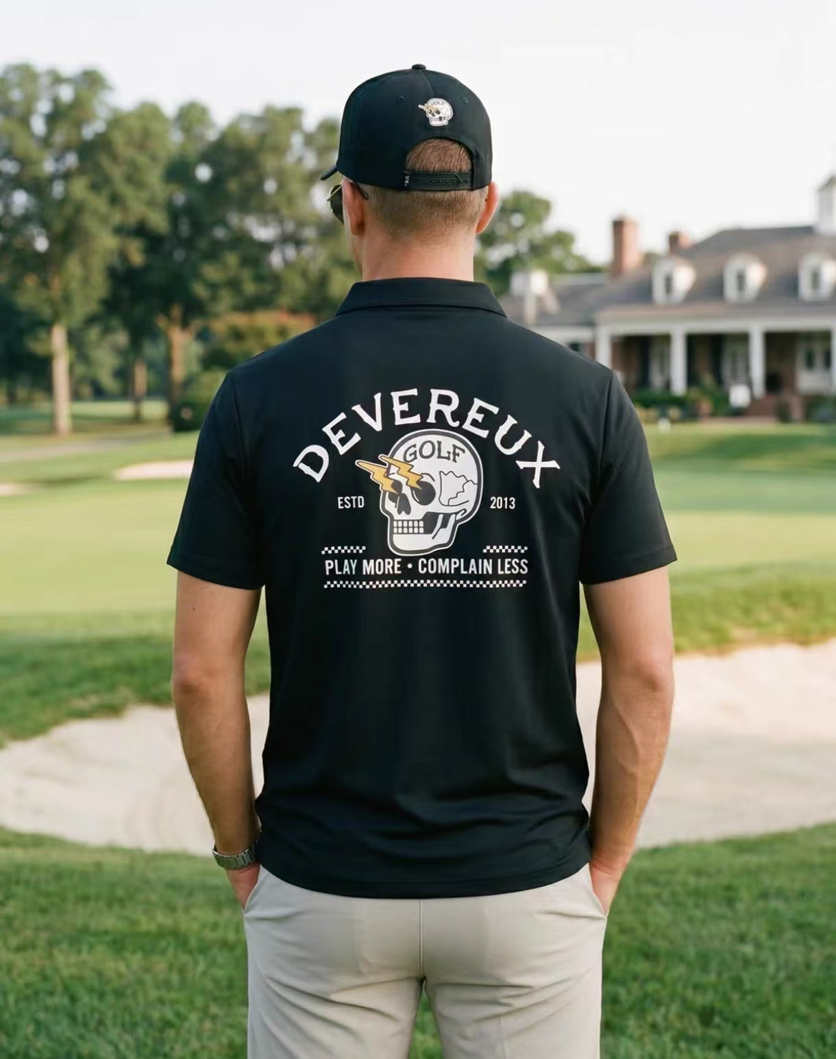 Devereux men’s Black rear model view