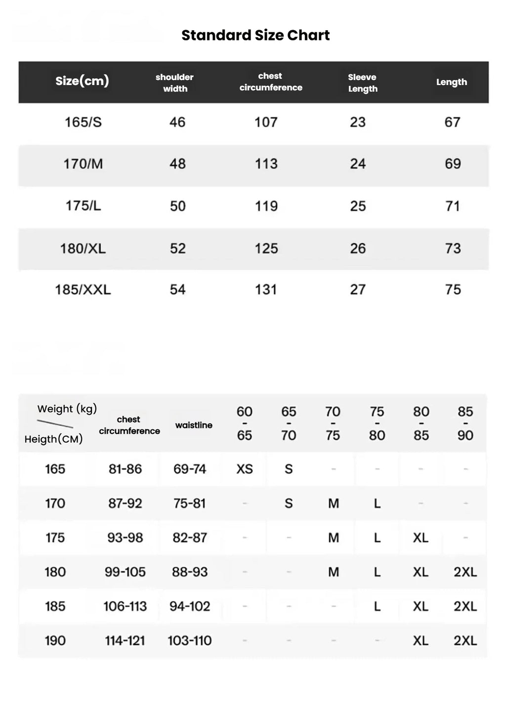 Devereux men’s White golf polo size chart