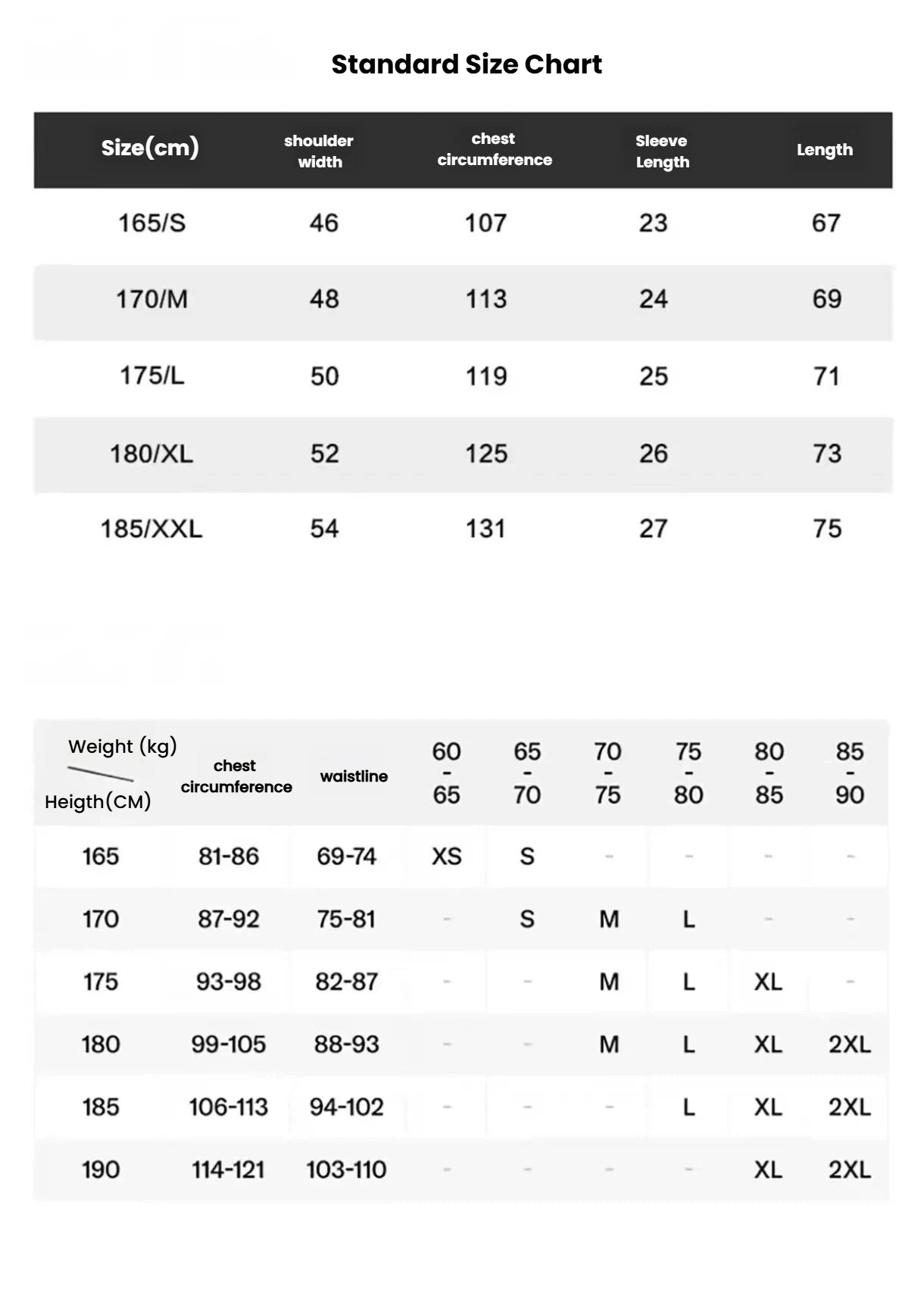 Devereux men’s White golf polo size chart