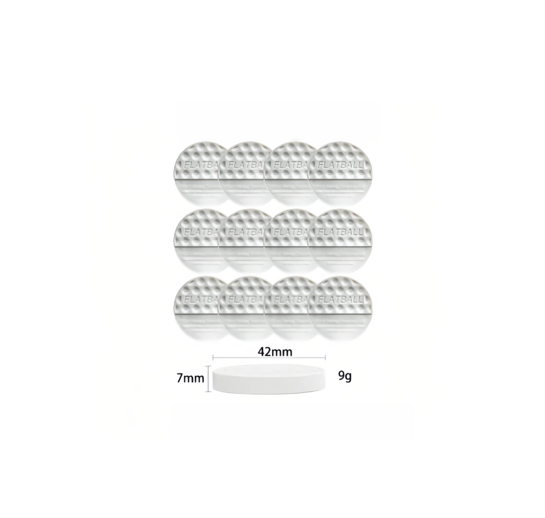Silent indoor practice balls grouped showing 6, 12 and 24 pack size options