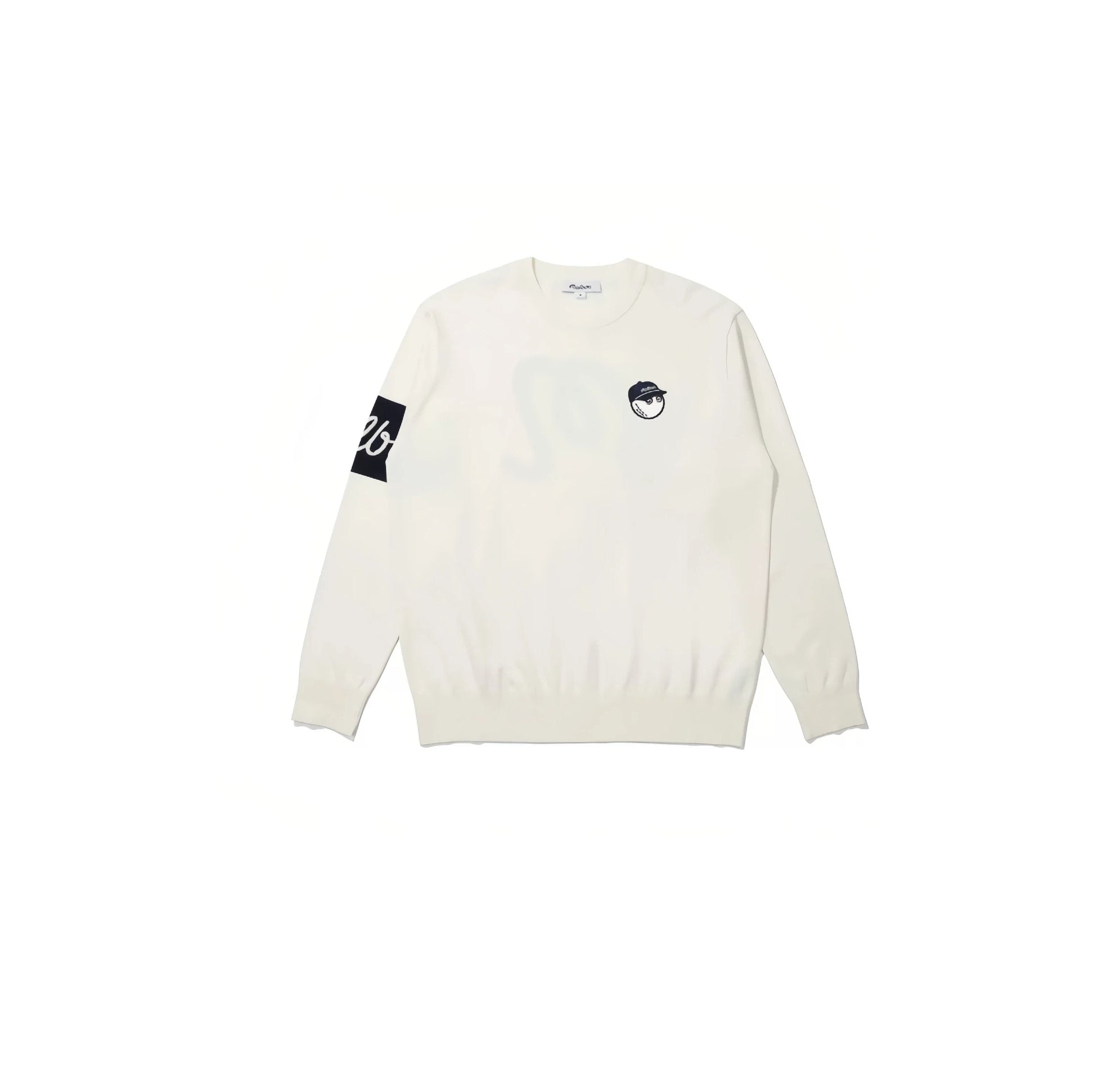 Malbon men golf long sleeve knit crew neck tee front view
