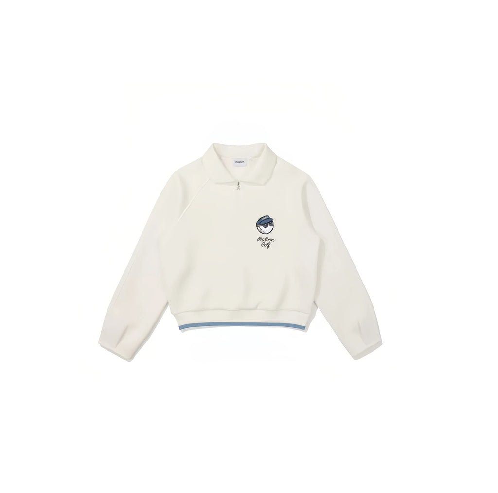 Malbon women's half-zip stand-collar golf sweatshirt — front view