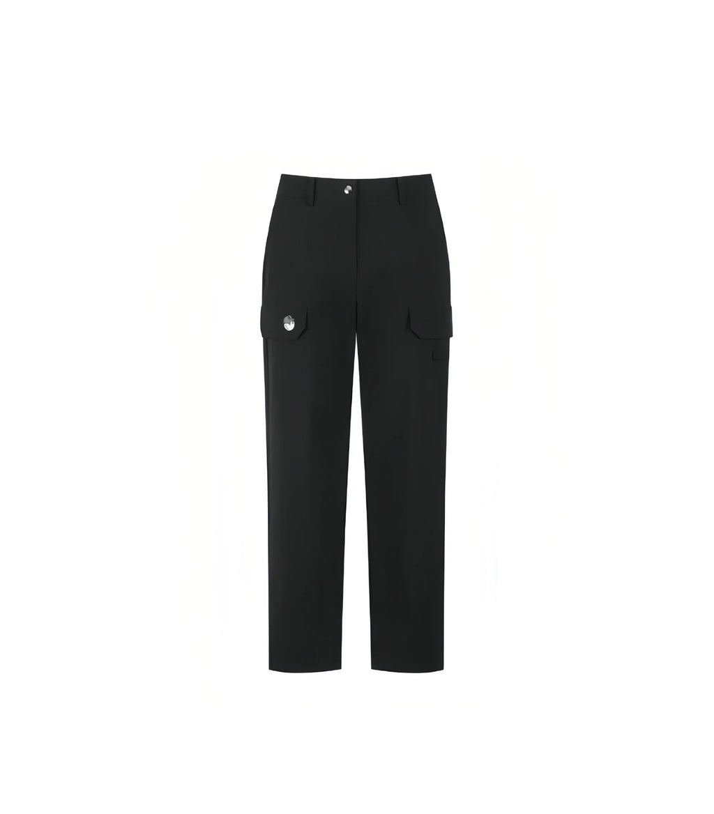 Malbon Women's Straight-Leg Golf Pants in khaki — full-length straight-leg cut