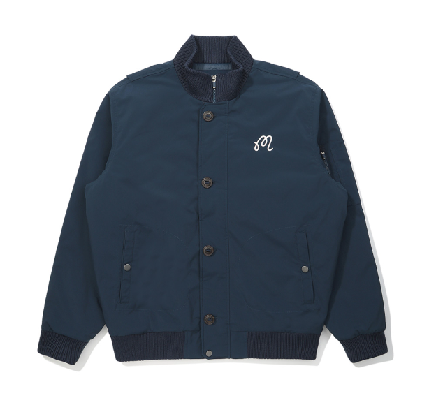 Malbon women Navy Blue women’s windproof golf jacket front view