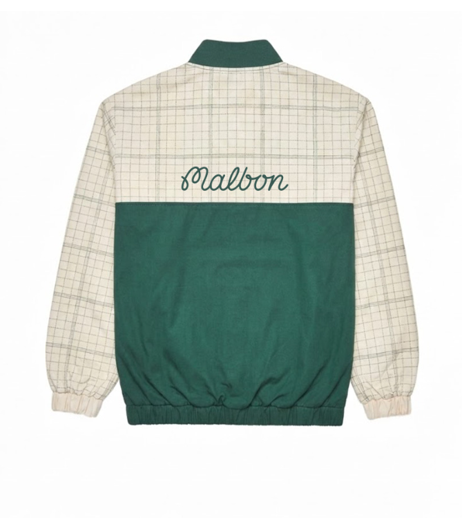 Malbon Golf Men’s Stand Collar Signature Pullover Sweatshirt
