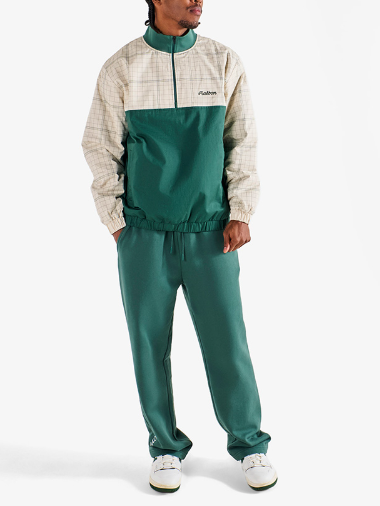 Malbon Golf Men’s Stand Collar Signature Pullover Sweatshirt