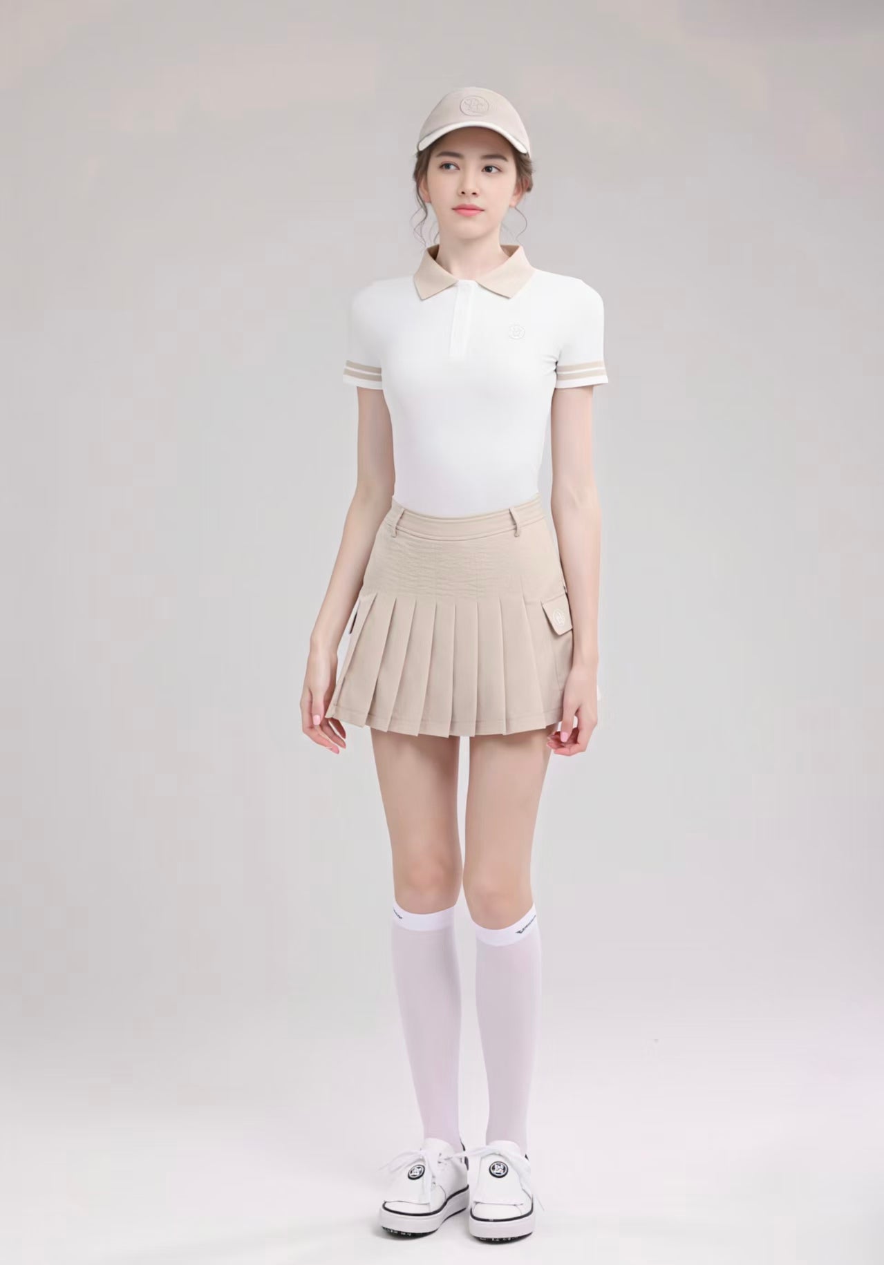 Women’s Summer Quick-Dry Golf Tennis Shirt Skirt Set