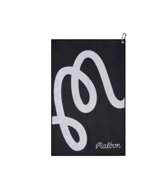 Malbon Golf Towel — cleaning a golf ball