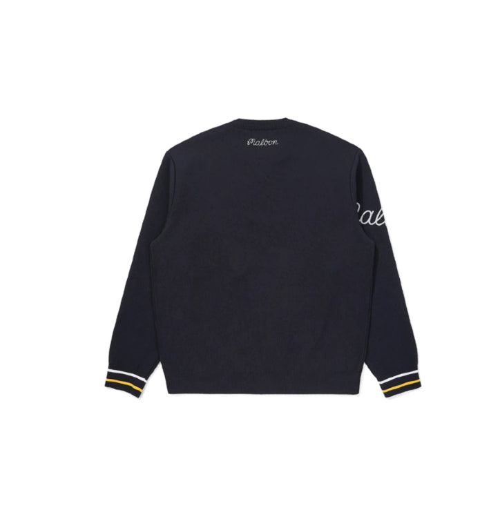 Malbon men knit sweater embroidered Malbon logo detail