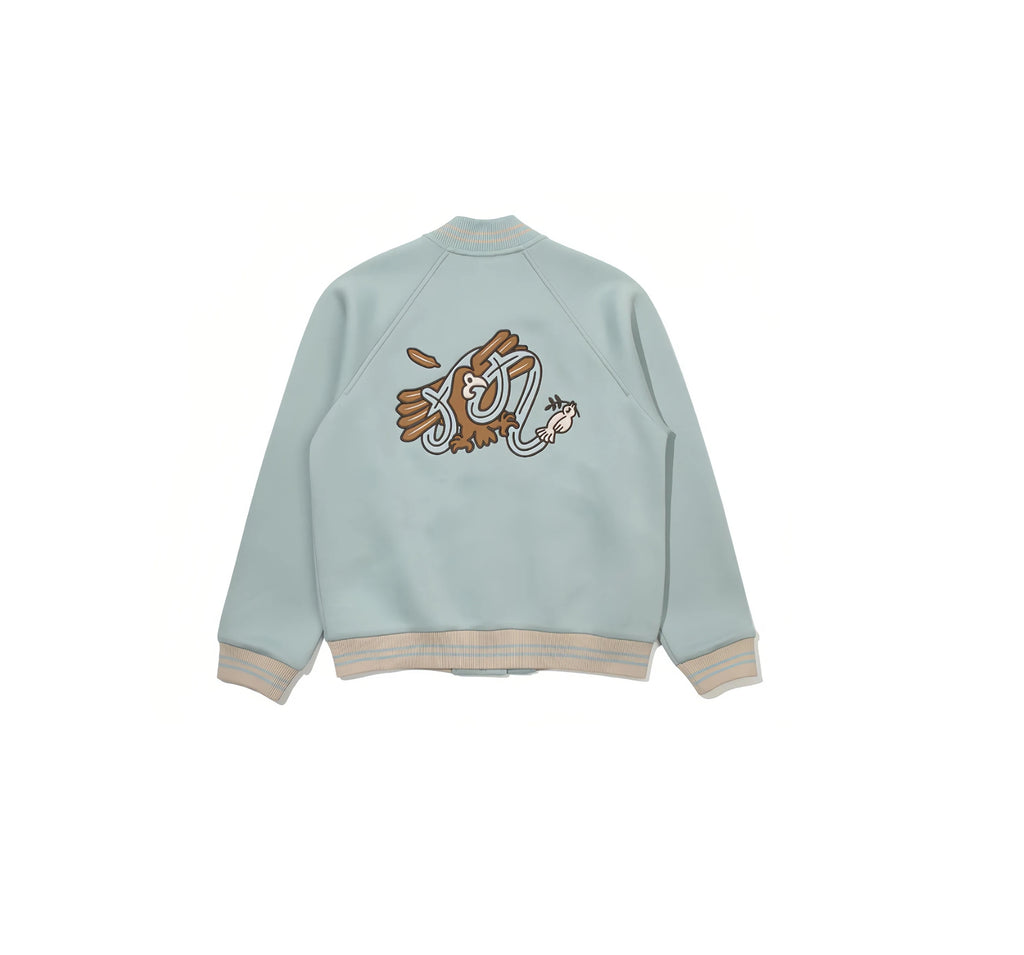 Malbon women stand collar jacket mint green side profile
