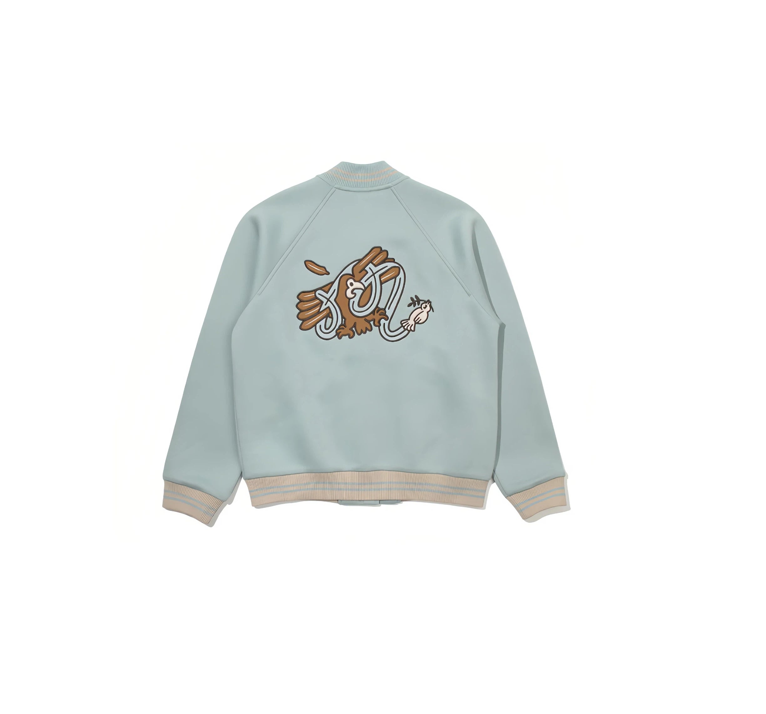 Malbon women stand collar jacket mint green side profile