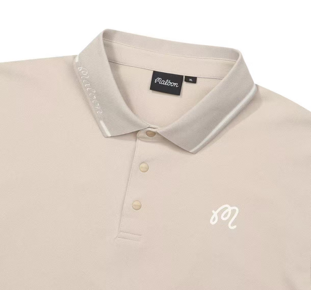 Malbon Golf Men’s Breathable Casual Sports Polo Shirt