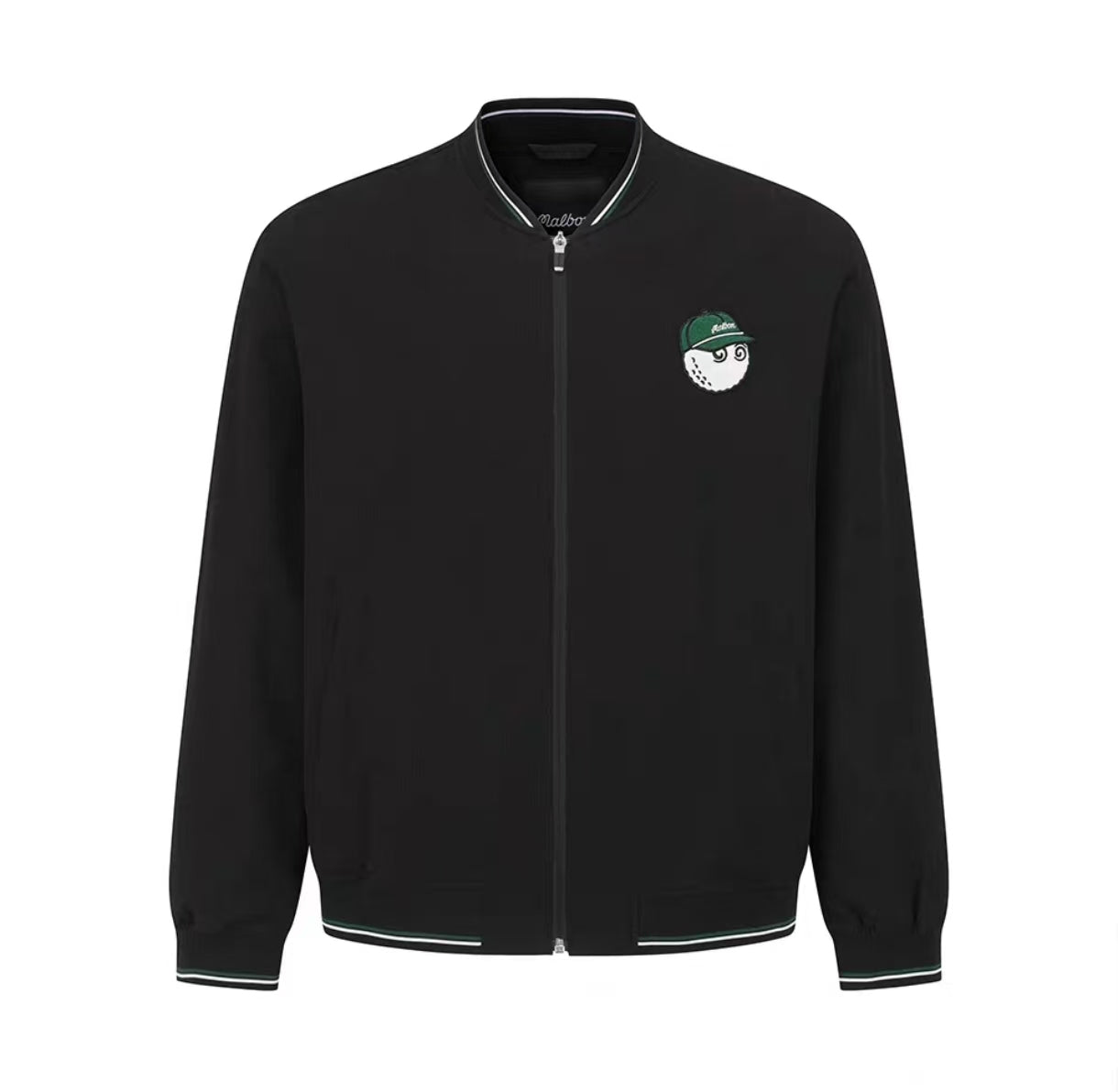 Malbon men Black colour-block golf jacket front view