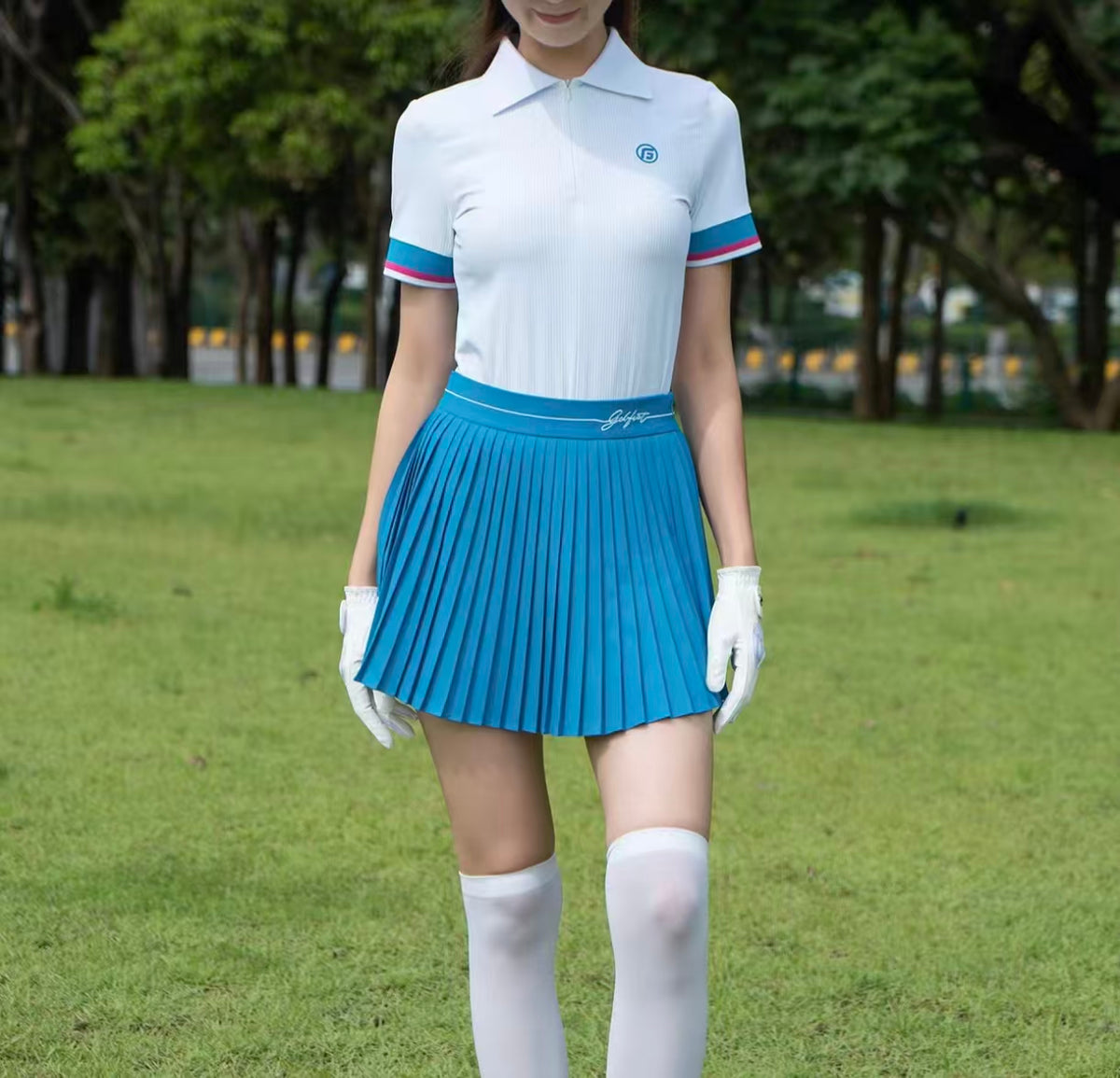 Women’s Quick-Dry Stretch Golf Pleated Skirt Set - product view