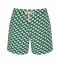 Malbon Studio Seoul Printed Trunks Green Print printed golf trunks front view