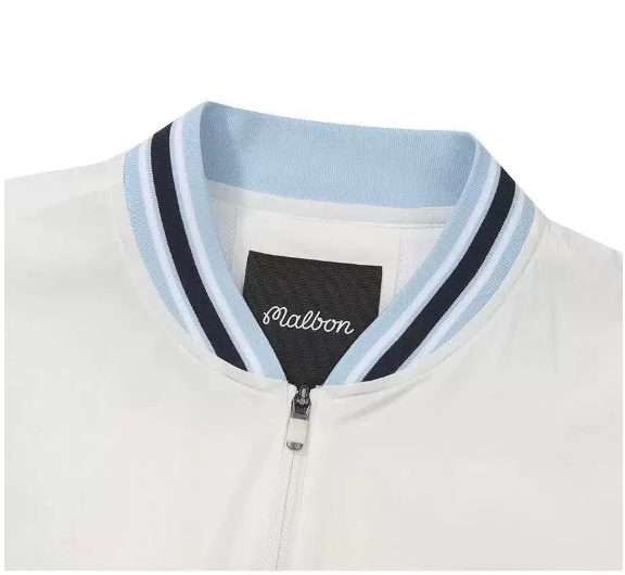 Malbon men golf zip jacket fabric detail