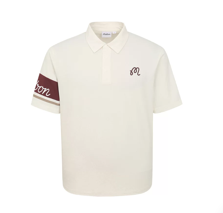Malbon men's cooling moisture-wicking golf polo in Beige - image 1