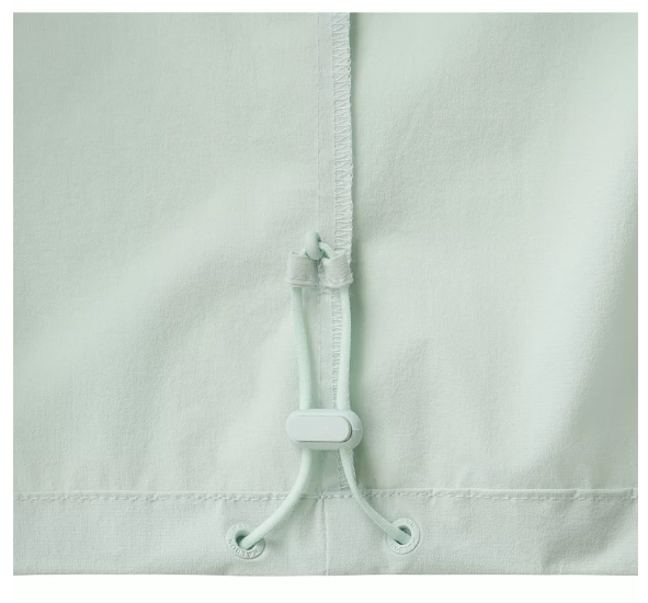 Malbon mint green utility shirt drawcord hem detail
