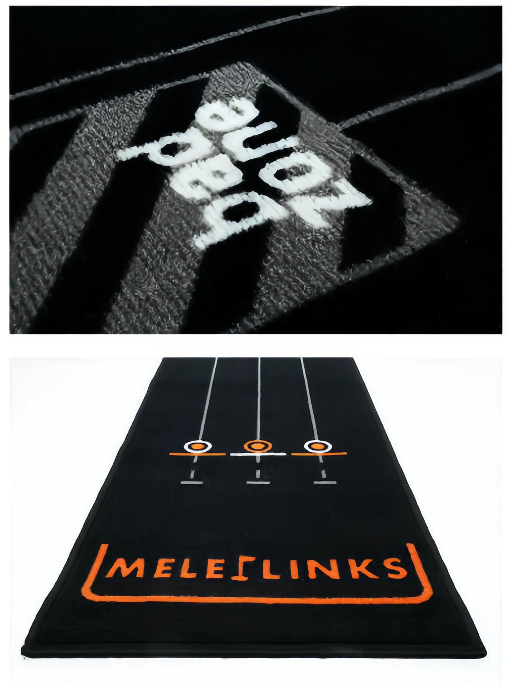 MELE LINKS putting mat rolled up showing portable foldable storage format
