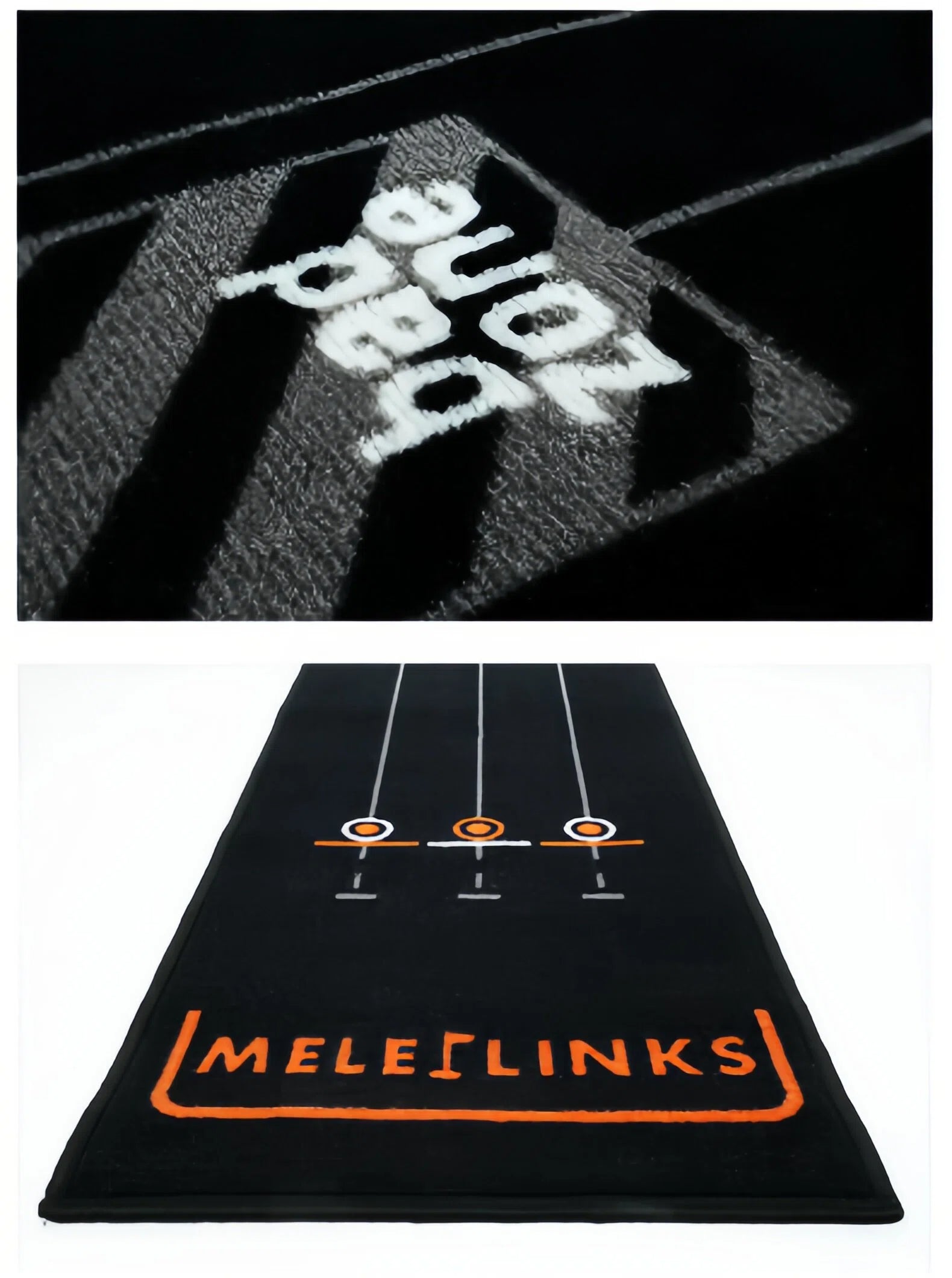 MELE LINKS putting mat rolled up showing portable foldable storage format
