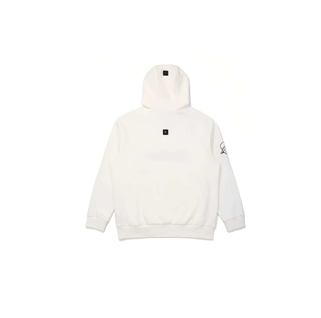 Malbon men golf hoodie side profile half zip silhouette