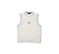 Malbon men golf vest layered over polo styled view