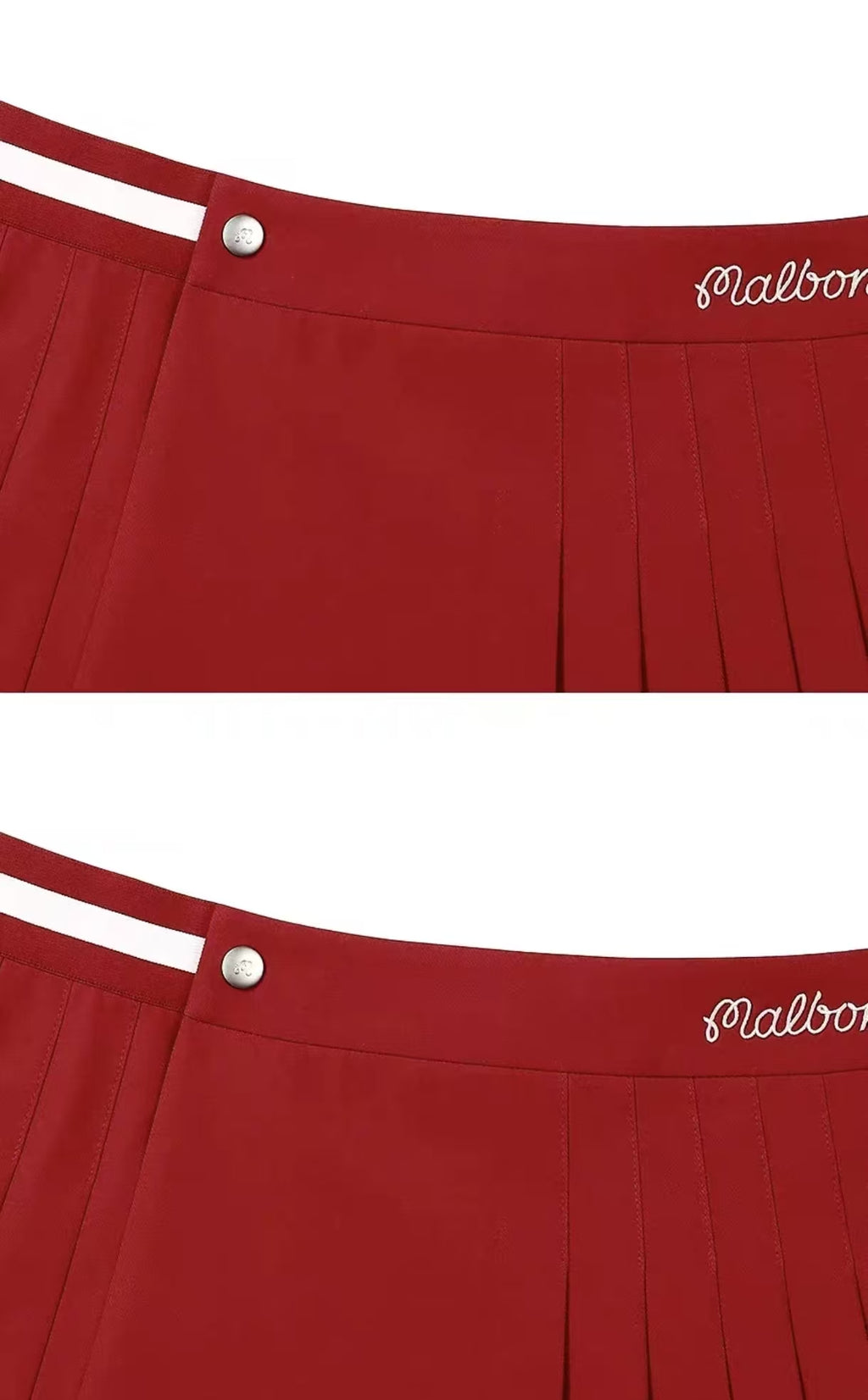 Malbon Women's Breathable Pleated Golf Skort pleated golf skort detail view