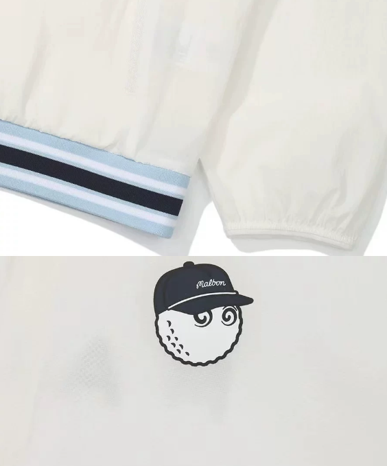 Malbon men golf zip jacket embroidered bunny logo detail