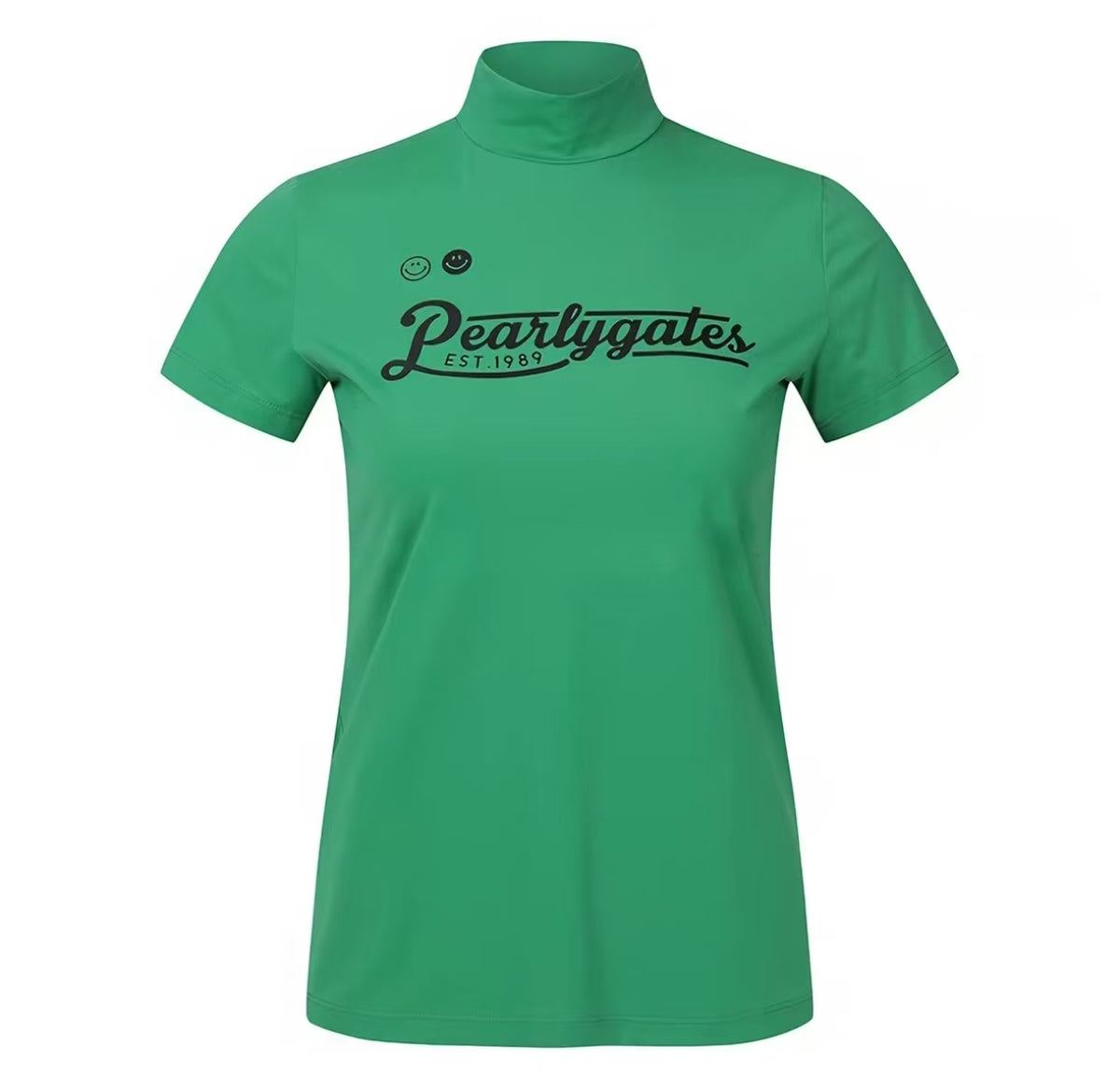 Women’s Summer Breathable Quick-Dry Sun Protection Slim Golf Shirt in Green - product view