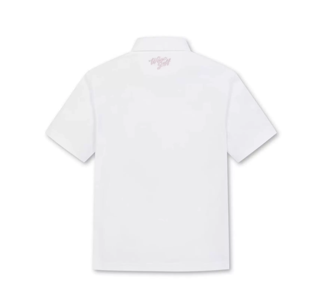 WAAC Illusion White women’s golf polo back view
