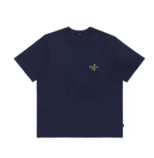 Malbon Unisex Graphic Crewneck Golf T-Shirt Navy front view
