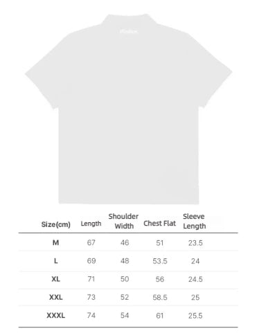 Malbon performance golf polo size chart for white