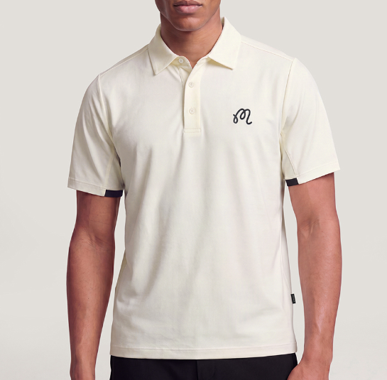Malbon men's beige golf polo size chart