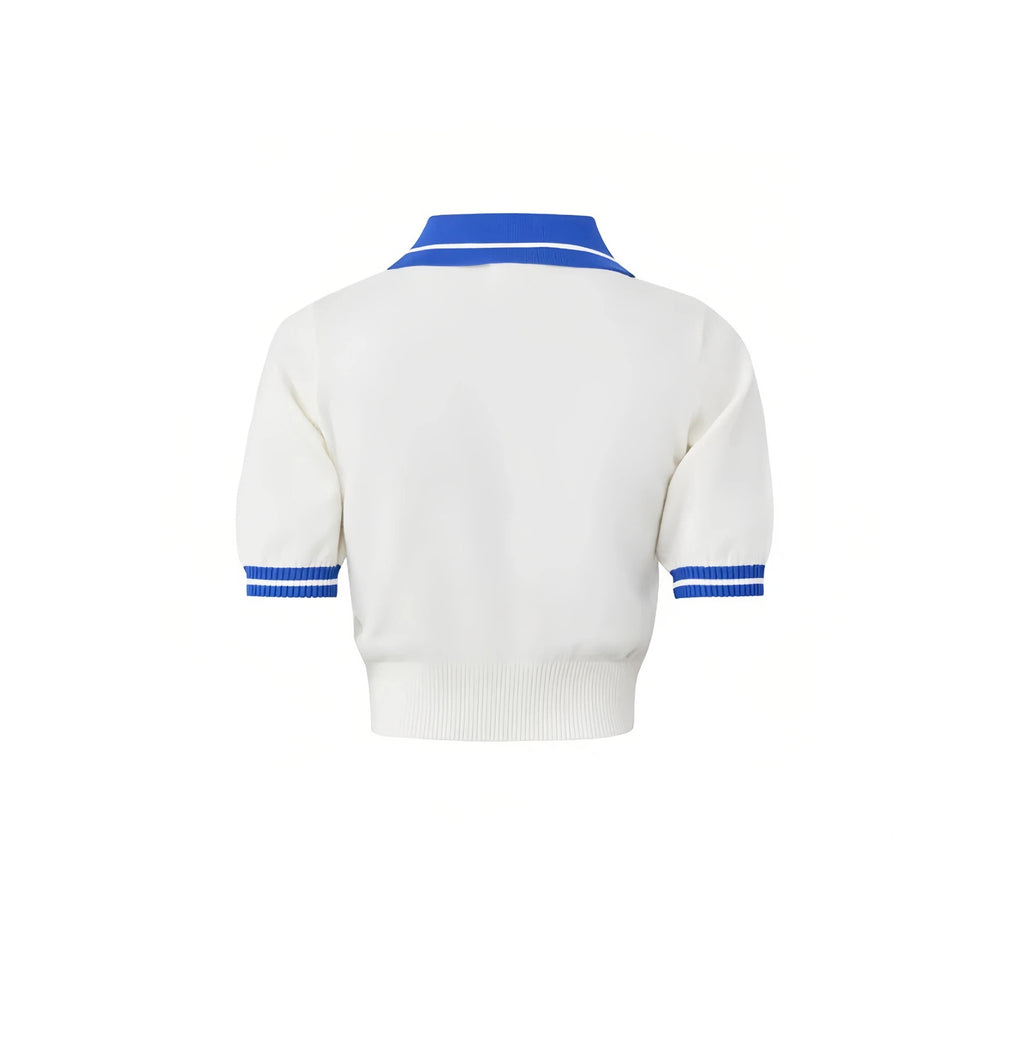 Malbon women knit golf polo back view