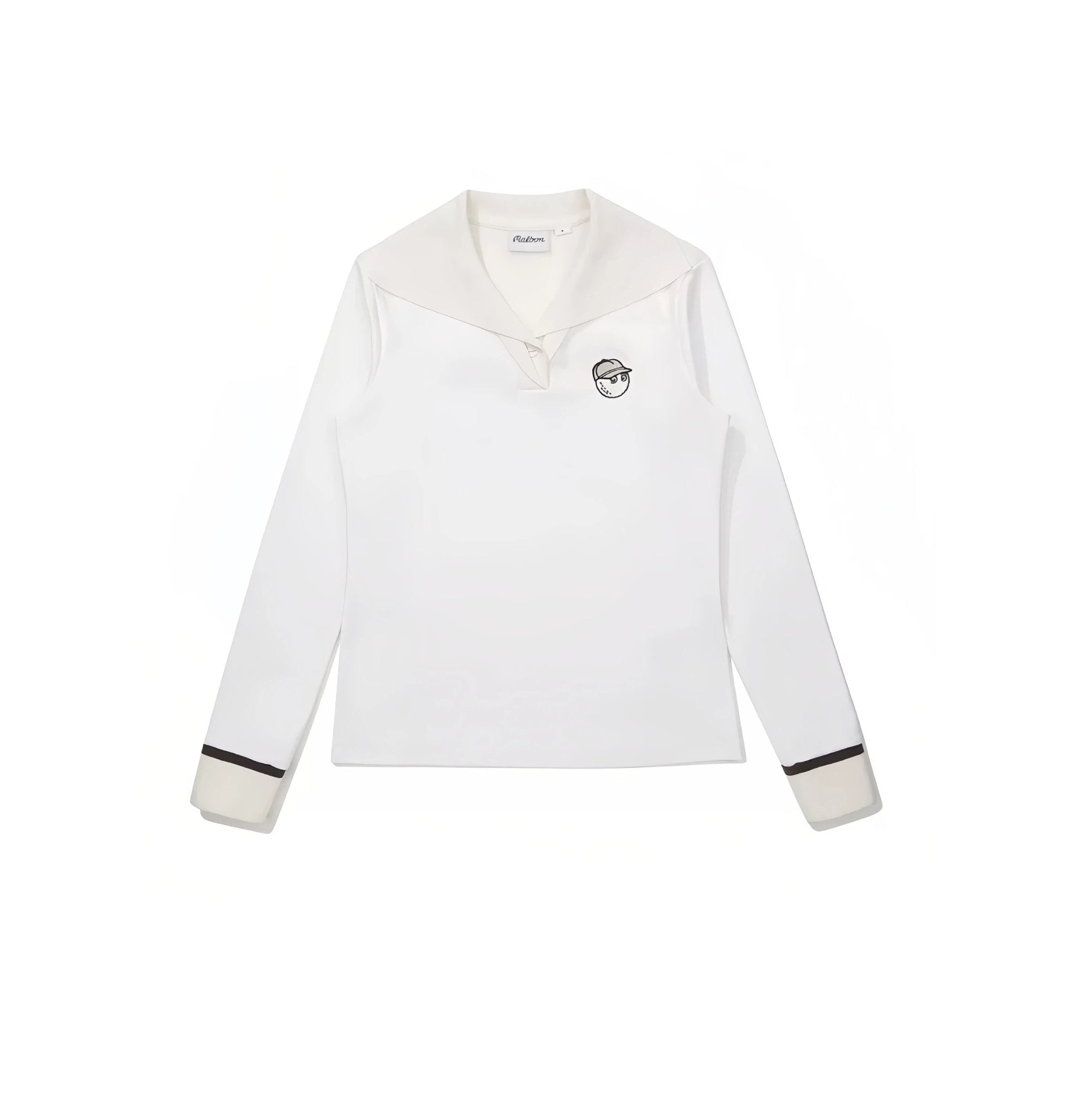 Malbon women ice silk golf polo in navy blue front view