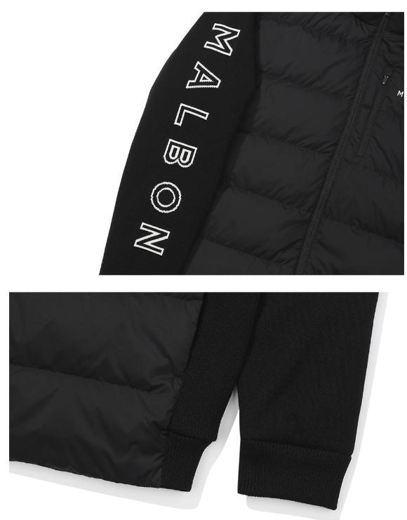 Malbon Golf Men’s Windproof Knit Hybrid Down Jacket