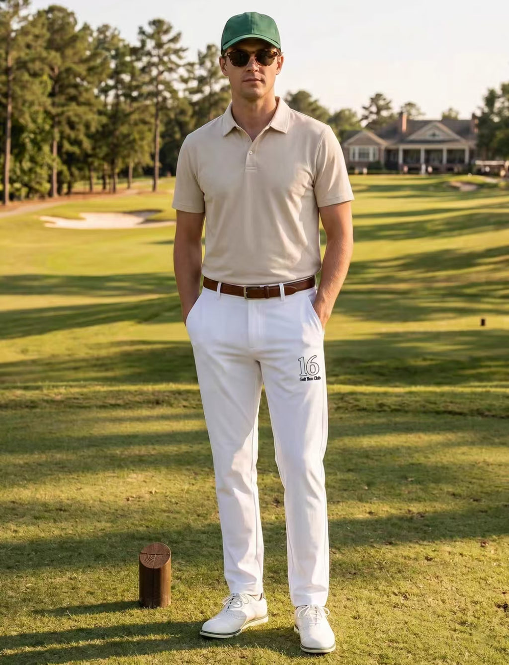 Devereux Golf Men’s White Stretch Breathable Straight Golf Pants in White - product view