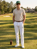 Devereux Golf Men’s White Stretch Breathable Straight Golf Pants in White - product view