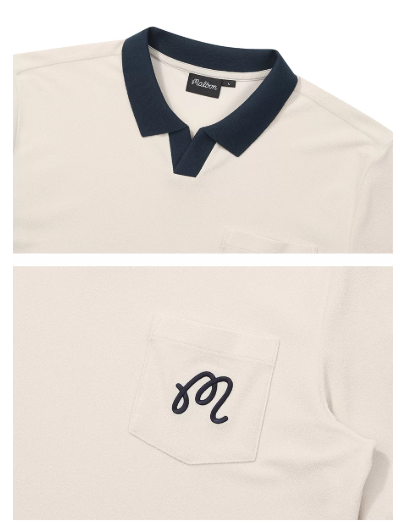 Malbon men golf polo beige colour variant