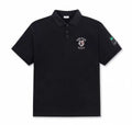 Golden Bear Black graphic golf polo front view
