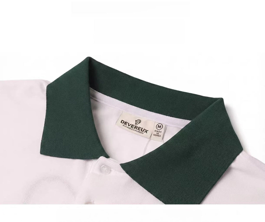 Devereux golf polo Green collar detail
