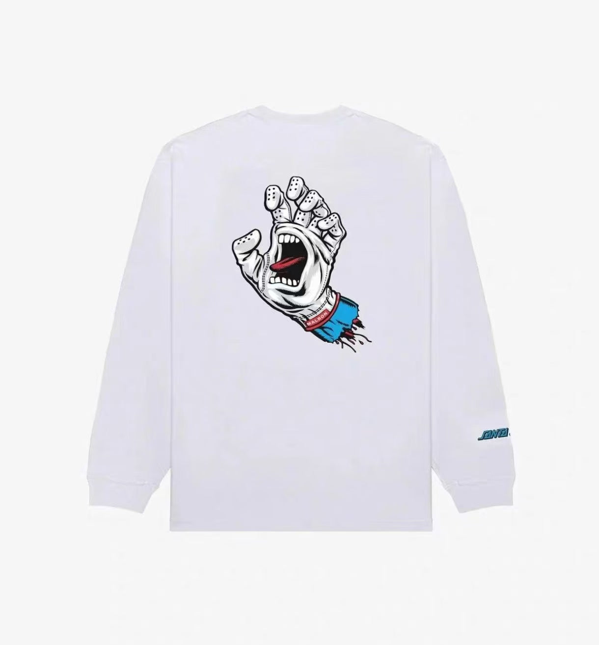 Malbon Men's Graphic Long-Sleeve Golf T-Shirt White back view