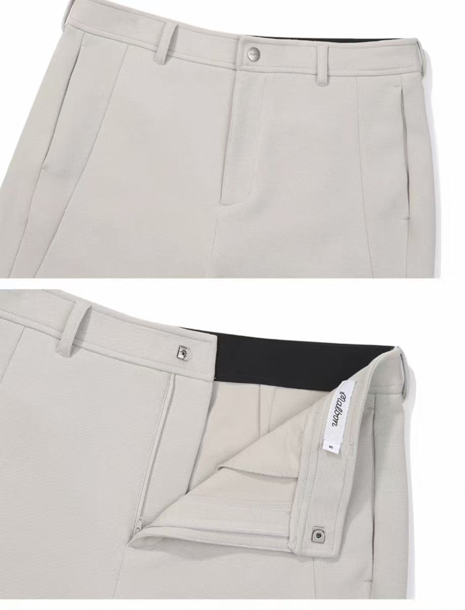 Malbon Golf Men's Stretch Quick-Dry Straight Pants Beige golf pants front view