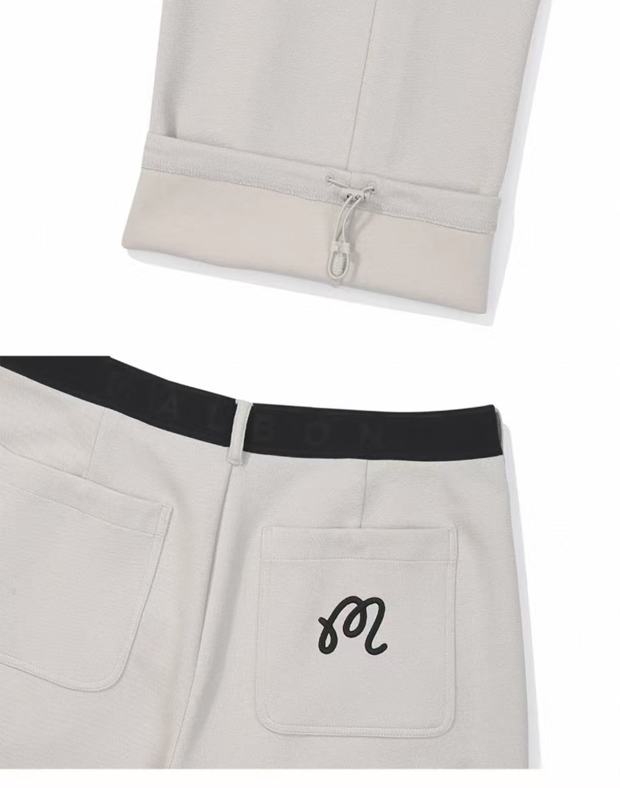 Malbon Golf Men's Stretch Quick-Dry Straight Pants Beige golf pants front view