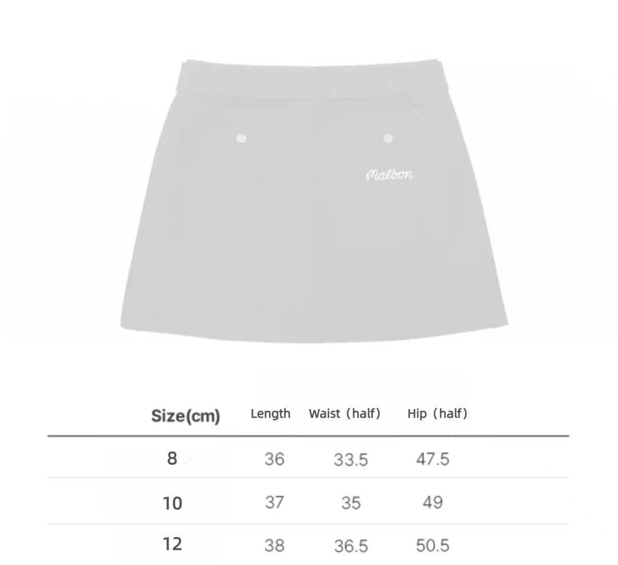 Malbon Women's Cargo Golf Skort With Pockets Beige size chart